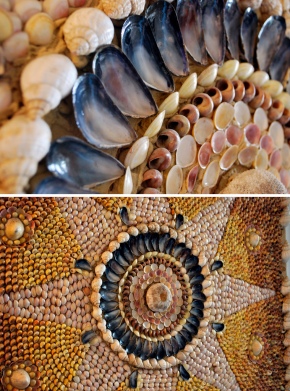 Shell Grotto - reproduction of the star pattern to show original colours and impact - photo by rocketlass reproduced under Creative Commons licence